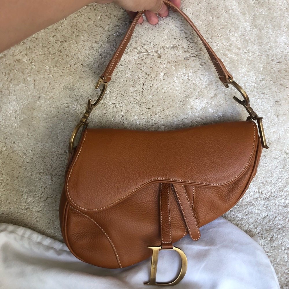 Like-new Dior Saddle bag - tan